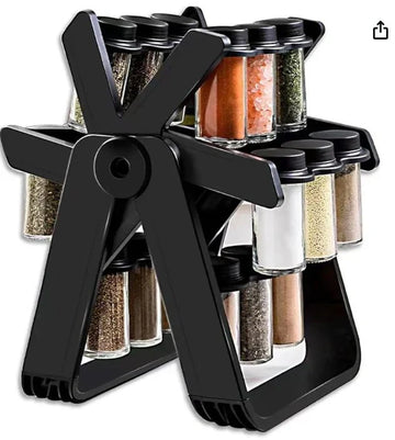 𝙯𝙞𝙥𝙥𝙮 𝙢𝙖𝙧𝙩™ 18 Jar Rotating Spice Jar – طقم بهارات دوار 18 برطمان