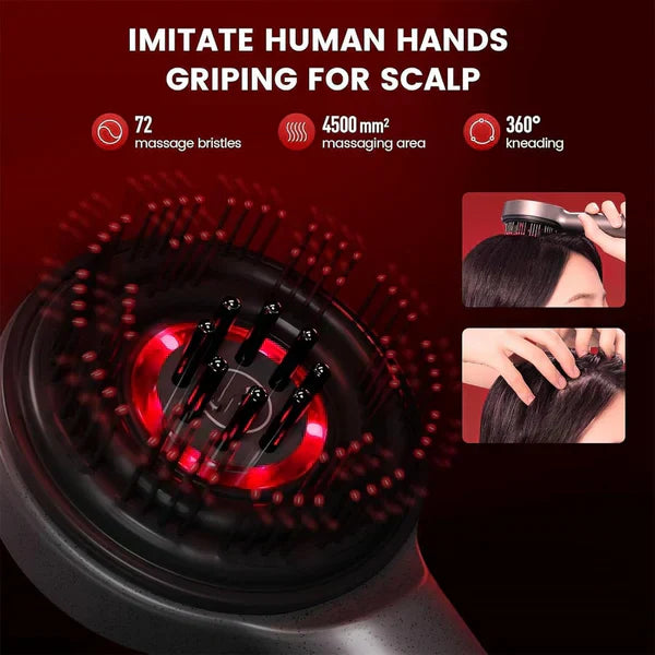 𝙯𝙞𝙥𝙥𝙮 𝙢𝙖𝙧𝙩™ Scalp Massager Brush (Red) – فرشاة تدليك فروة الرأس (حمراء)