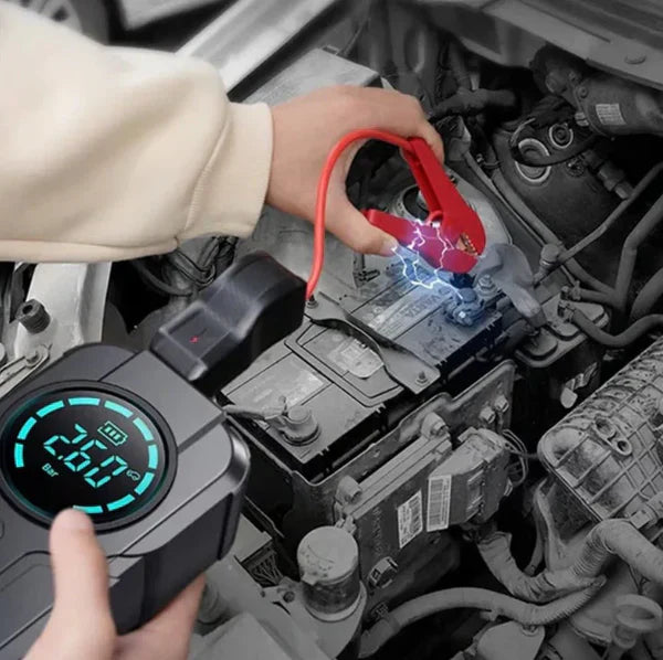 𝙯𝙞𝙥𝙥𝙮 𝙢𝙖𝙧𝙩™Jump Starter With Air Pump هيكساليفينغ™ جهاز تشغيل البطارية مع منفاخ هواء