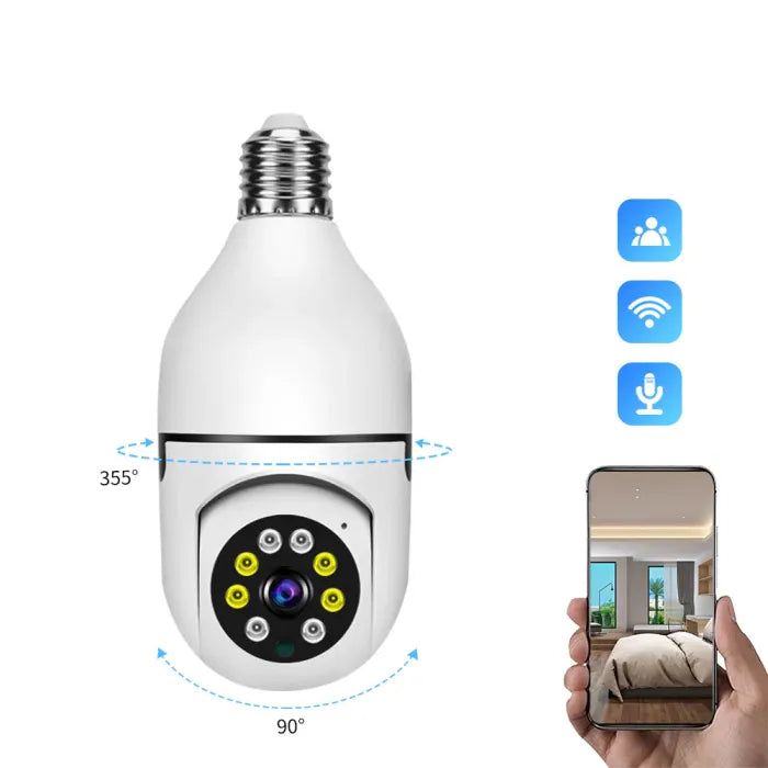 𝙯𝙞𝙥𝙥𝙮 𝙢𝙖𝙧𝙩™ Night Vision Wireless Bulb Camera